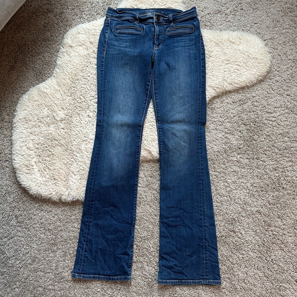 LOFT Blue Flare Wide Leg Jeans